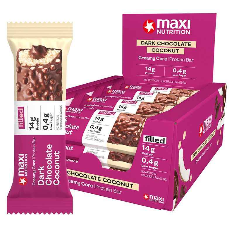 Maxi Nutrition Bar Dark Chocolate & Coconut 45G - Box of 12pcs