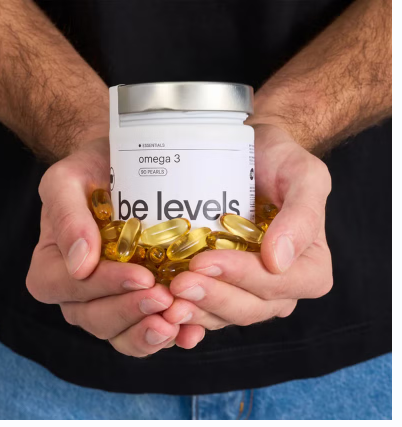 Be levels omega-3 fish oil softgels – 90 softgels (30-day supply)