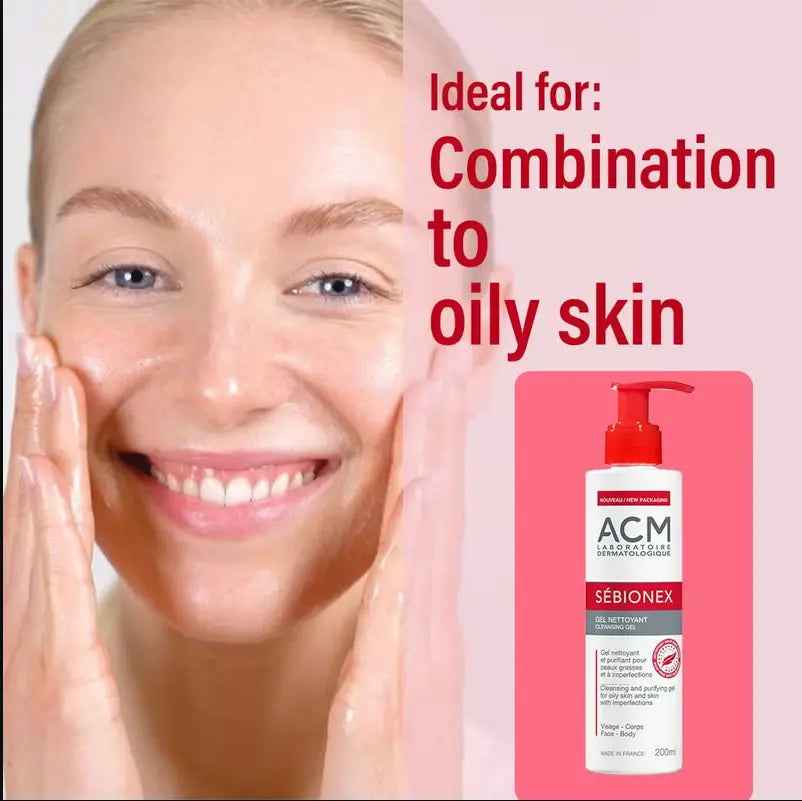Acm sebionex cleansing gel for oily and acne-prone skin 200ml