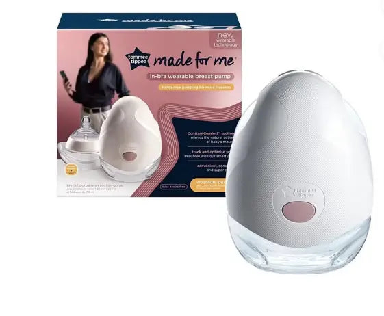 Tommee Tippee Made For Me In-Bra Wearable Electric Breast Pump Single- White/Pink Tommee Tippee