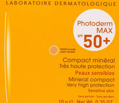 Bioderma Photoderm Max SPF50+ Mineral Sunscreen Compact, Light Shade 10g