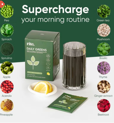 Rite Daily Greens Health Drink Mix 12g, Pack of 15's
