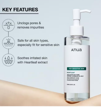 Heartleaf Pore Control Cleansing Oil MILD 200ml Anua