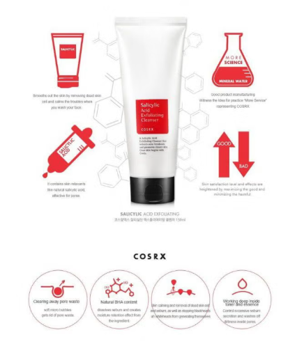 Cosrx Salicylic Acid Daily Gentle Cleanser For Oily Skin 150ml Cosrx