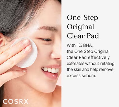 Cosrx One Step Original Clear Pad With 1% BHA, Single pack of 70's Cosrx