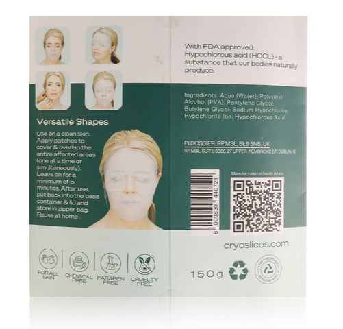 Cryoslices Aftercare Face Mask Mutiuse cryoslices