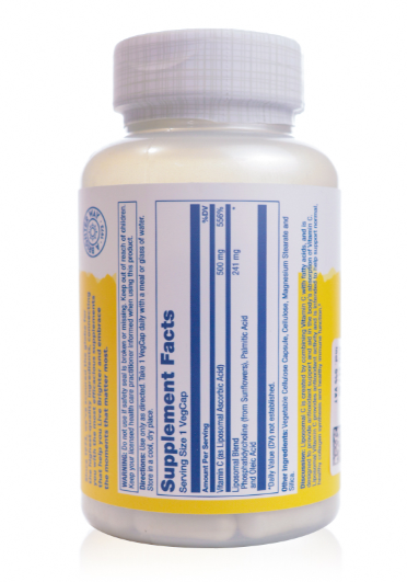 Solaray Liposomal Vitamin C 500mg Veg Capsules For Healthy Immune System, Pack of 100's Solaray