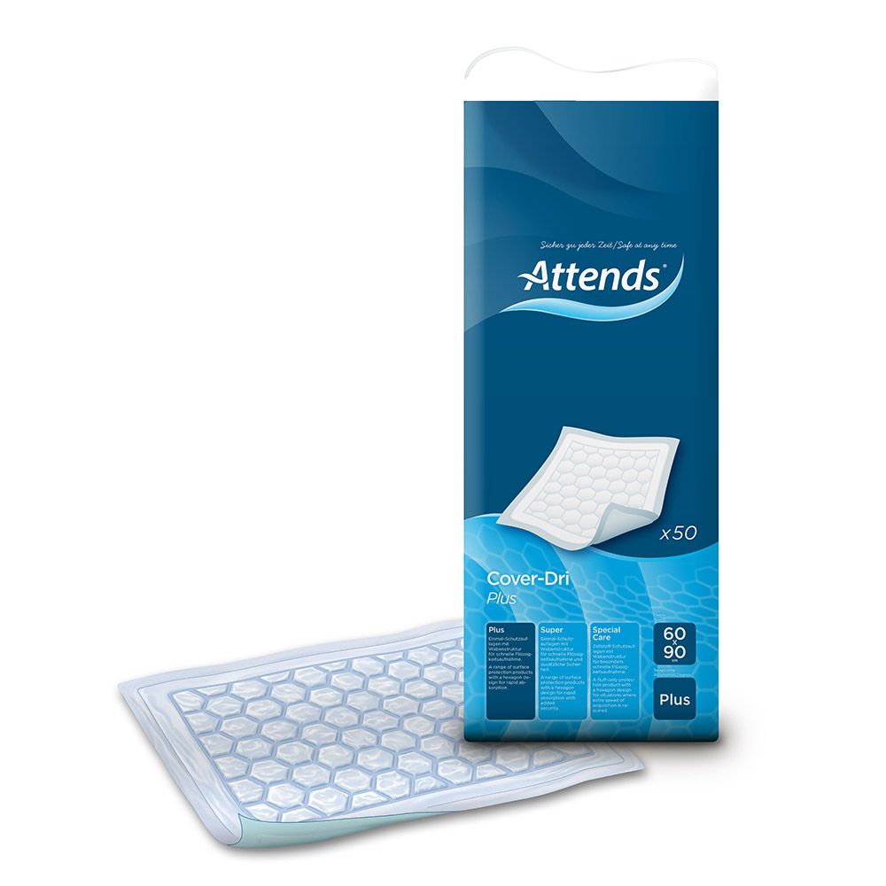 Attends Cover Dri 60X90 Plus 50's Incontinence Adult Diapers Attends