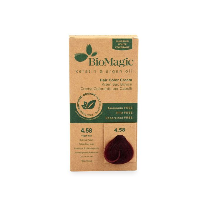 BioMagic Hair Color - 4.58 Red Violet Auburn BioMagic