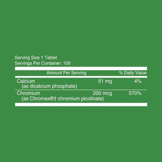 Nutritionl Chromium Picolinate 200 Mcg Tablets 100's Nutritionl