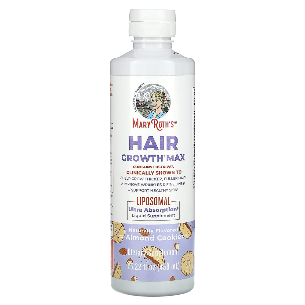 Mary Ruth's Organic Hair Growth Max, Almond Cookie, 450 ML, Thicker, Fuller Hair Mary Ruth's