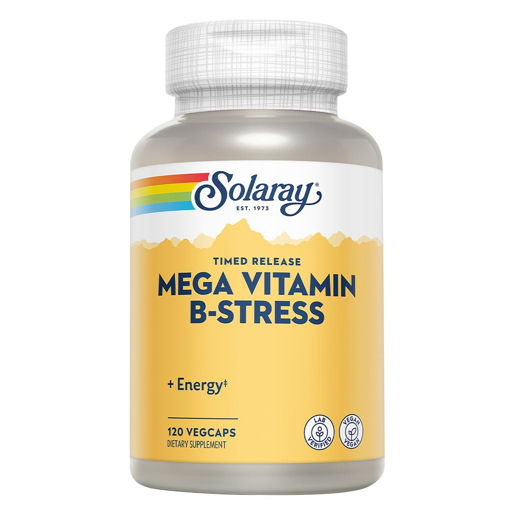 Solaray Mega Vitamin B-Stress Veg Capsules 120’s