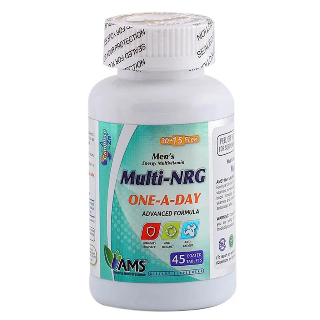 AMS Multi-NRG Men's Energy Multivitamin Coated Tablets 45's AMS