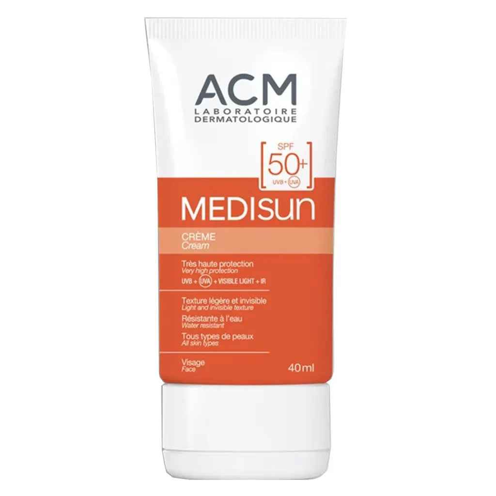 Acm medisun spf50+ invisible face sunscreen cream for sun protection 40ml