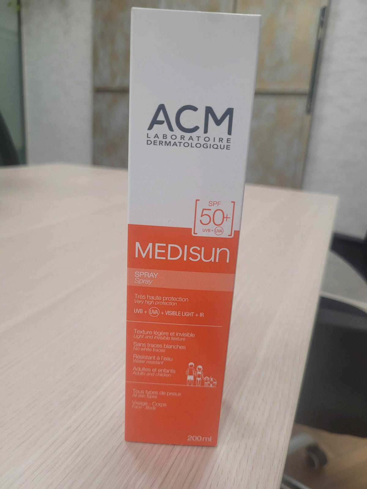 Acm medisun spf50+ sun protection spray with ir & visible light protection for adults & children 200ml