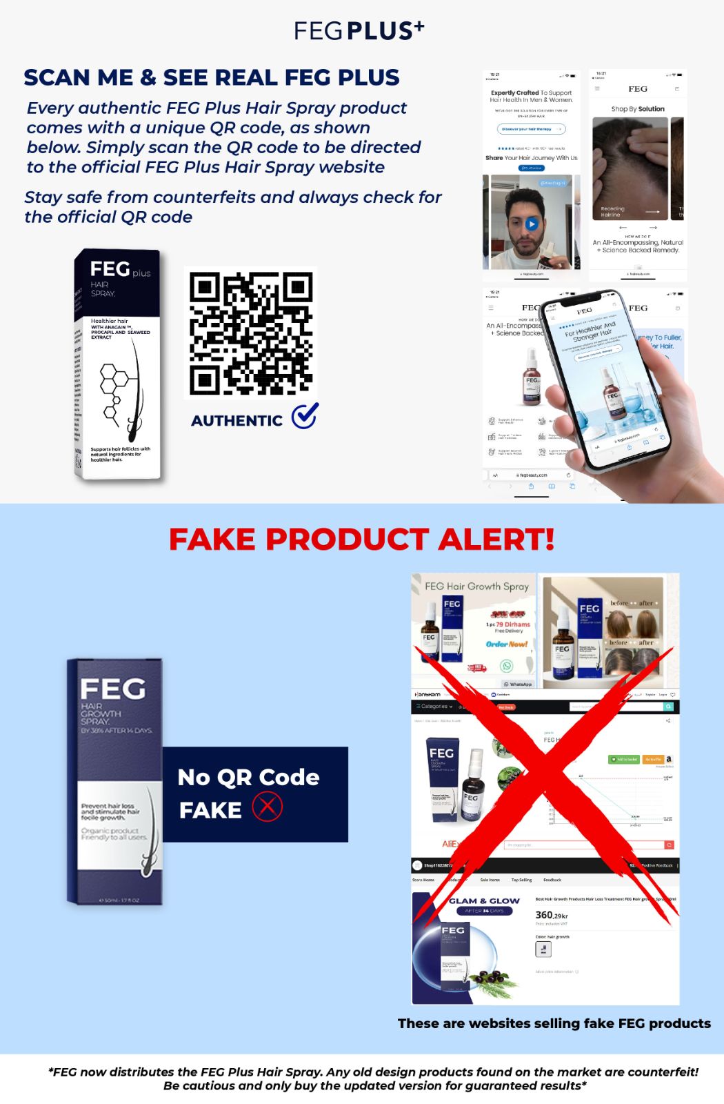 FEG Plus Hair Growth Serum + Hair Roller