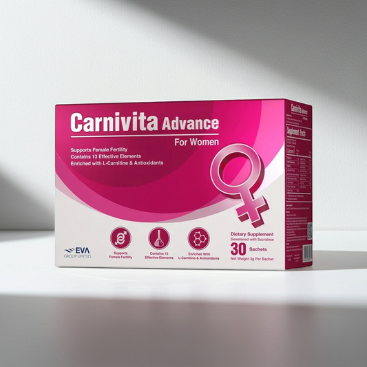 Eva Pharma Carnivita Advance for Women – L-Carnitine & Antioxidant Sachets (Pack of 30) Eva Pharma