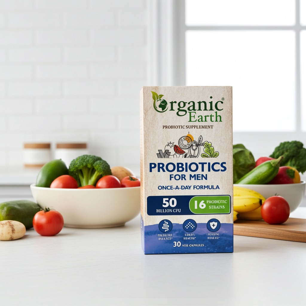 Organic Earth Probiotics For Men Cap 30s