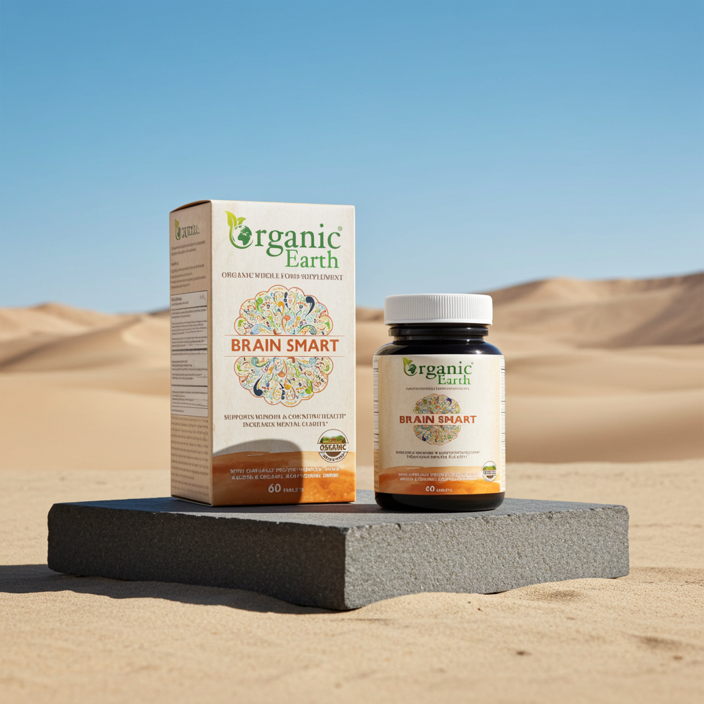Organic Earth Brain Smart Tablets 60s – Nootropic Focus Formula