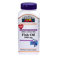 21St Century Omega 3 Reflux Free 1000mg Fish Oil Supplement