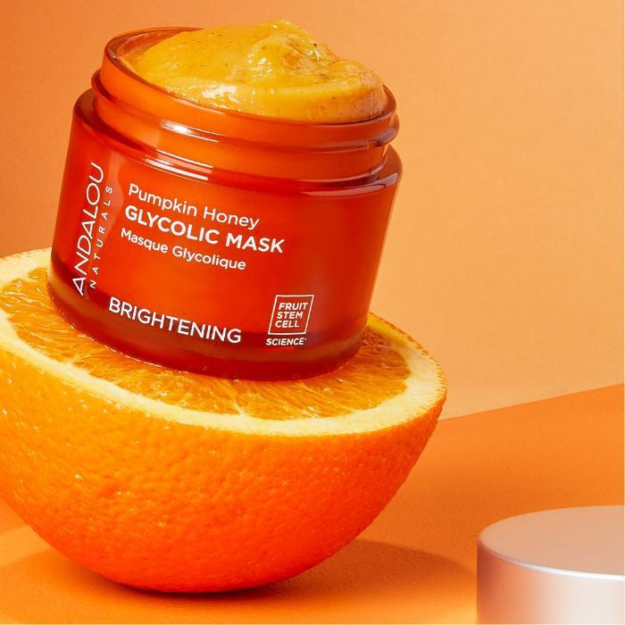Andalou Naturals Brightening Pumpkin Honey Glycolic, Exfoliating and Radiance-Boosting Face Mask - 50ml Andalou Naturals