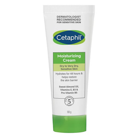 Cetaphil Moisturizing Cream, Face & Body Moisturizer With Dry to Very Dry Sensitive Skin, Unscented - 100g Cetaphil
