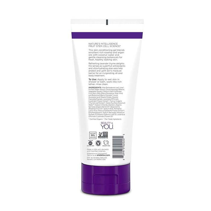 Andalou Naturals Lavender Thyme Refreshing Shower Gel - 251ml Andalou Naturals