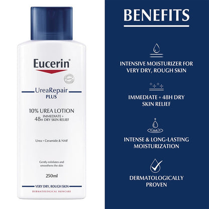 Eucerin UreaRepair Plus 10% Urea Lotion For Dry & Rough Skin 250ml