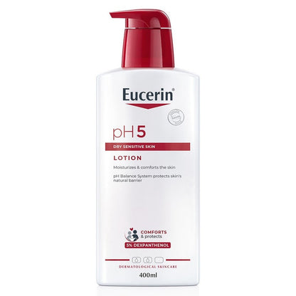 Eucerin pH5 Skin Protection Moisturizing Body Lotion For Allergy-prone, Dry & Sensitive Skin 400ml