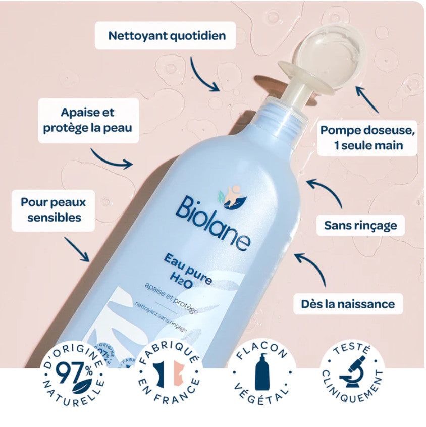Biolane Pure H2O Cleanser Rinse Free 750ml Biolane