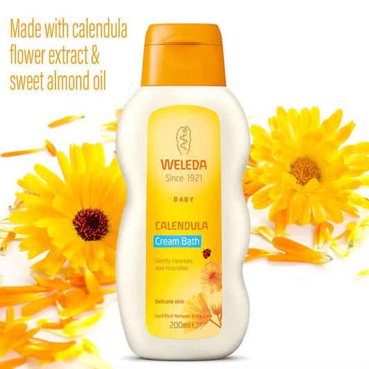 Weleda Baby Comforting Cream Bath With Calendula Extracts For Delicate Baby Skin 200ml Weleda