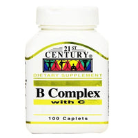 21St Century B Complex with Vitamin C Caplets for Energy &