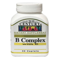 21St Century B Complex with Vitamin C Caplets for Energy &