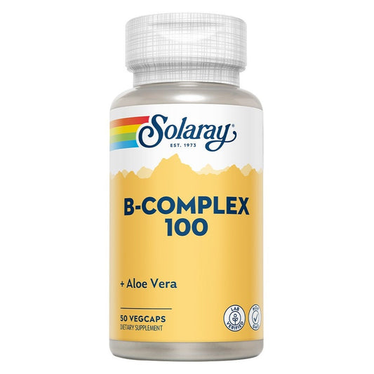 Solaray B Complex 100 Supplement Capsules With Aloe Vera, Pack of 50's