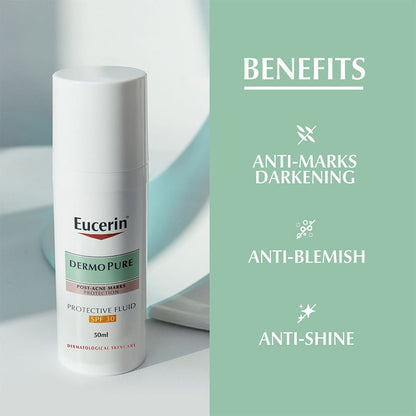 Eucerin Dermo Purifyer Post Blemish Anti-Mark SPF 30 Protective Fluid For Acne Prone Skin 50ml