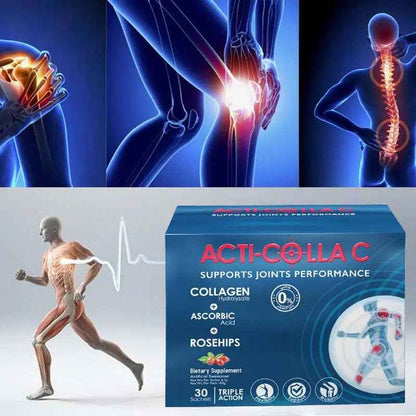 Eva pharma acti-colla c triple action oral powder sachets for joint support, pack of 30's