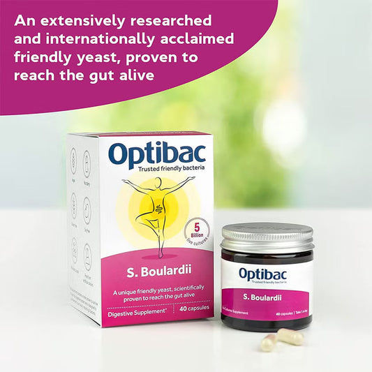 Optibac Saccharomyces Boulardii Digestive Capsules, Pack of 16's Optibac