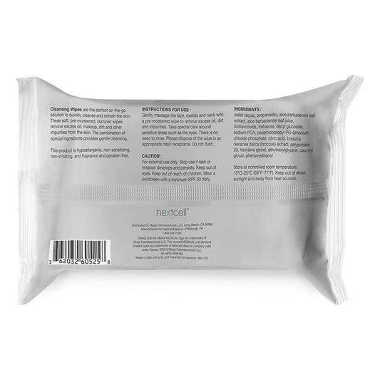 Obagi Medical On The Go Cleansing & Makeup Removing Wipes For Oily & Acne Prone Skin, Pack of 25's