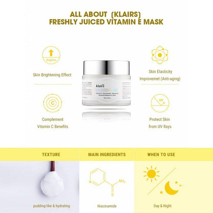 Dear Klairs Freshly Juiced Vitamin E Radiance Booster Face Mask 90ml