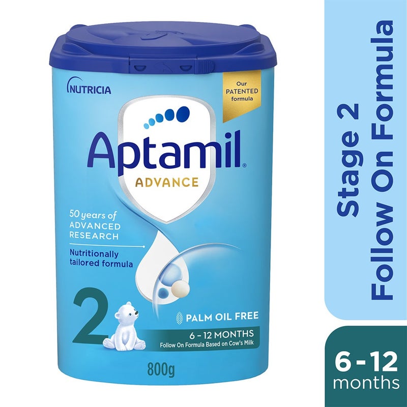 Aptamil Advance Stage 2 Palm Oil Free Infant Milk Formula For 6 To 12 Months 800g