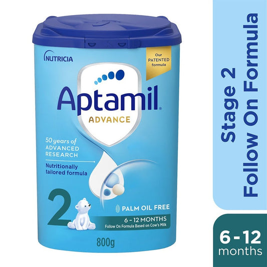Aptamil Advance Stage 2 Palm Oil Free Infant Milk Formula For 6 To 12 Months 800g