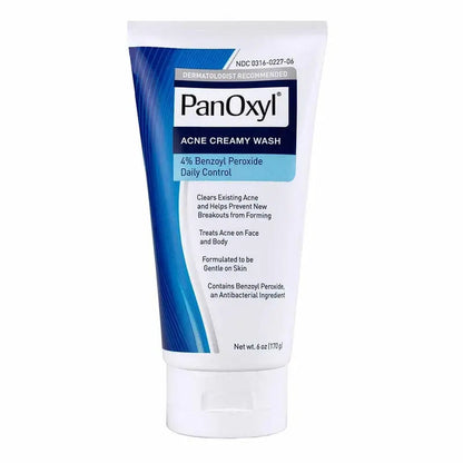 PanOxyl Acne Creamy Face & Body Wash With 4% Benzoyl Peroxide 170g Panoxyl