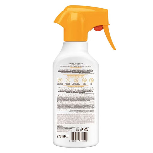 Carroten Family Suncare SPF50 Face & Body Milk Sunscreen Spray 270ml Carroten