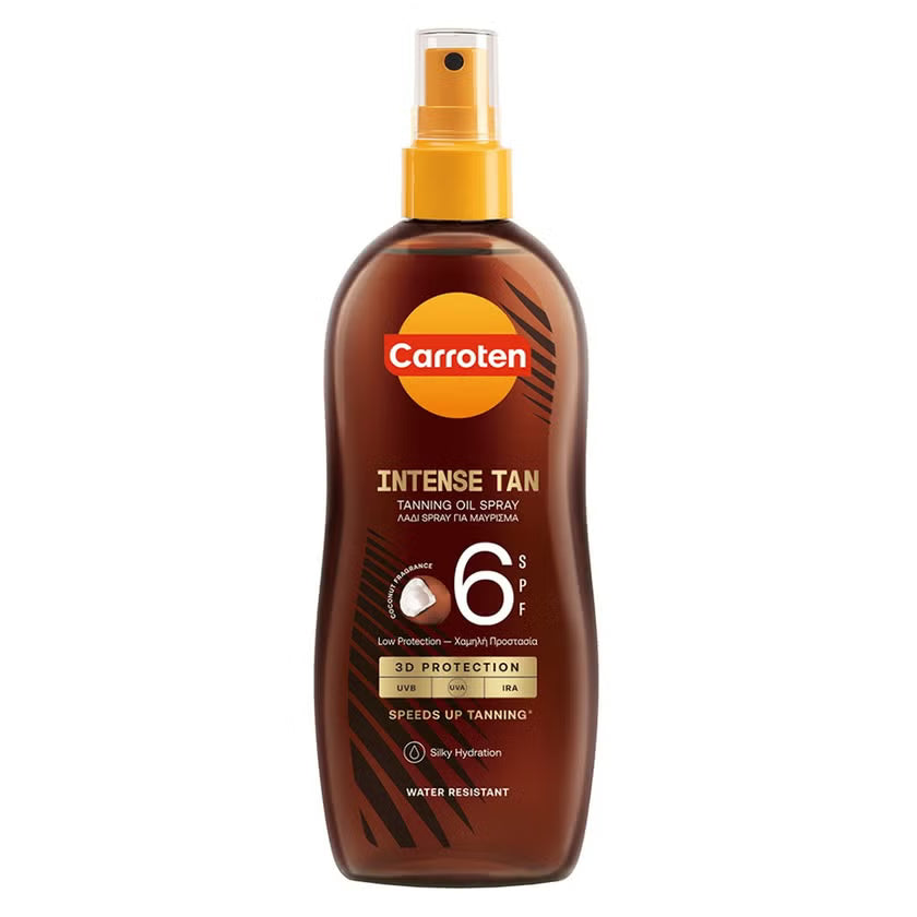 Carroten Intense Tan Skin Tanning Oil Spray With SPF 6 200ml Carroten