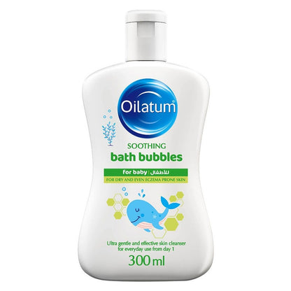 Oilatum Soothing Bath Bubbles Baby Body Cleanser For Dry & Eczema Prone Skin 300ml
