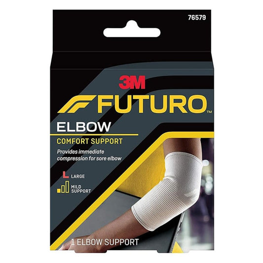 Futuro Elbow Support For Left/Right Elbow, Mild Support, Large, Grey Color, Pack of 1’s, Pack of 1’s