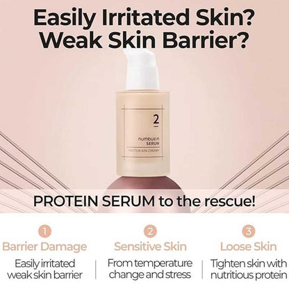 Numbuzin No 2 Protein 43% Creamy Face Serum 50ml