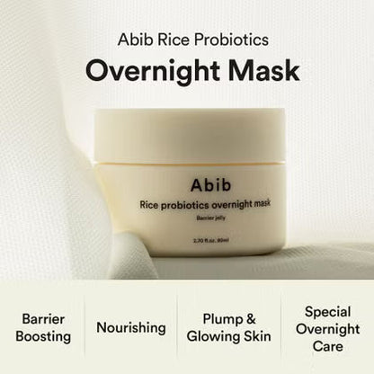 Abib Barrier Jelly Rice Probiotics Overnight Face Mask 80ml Abib