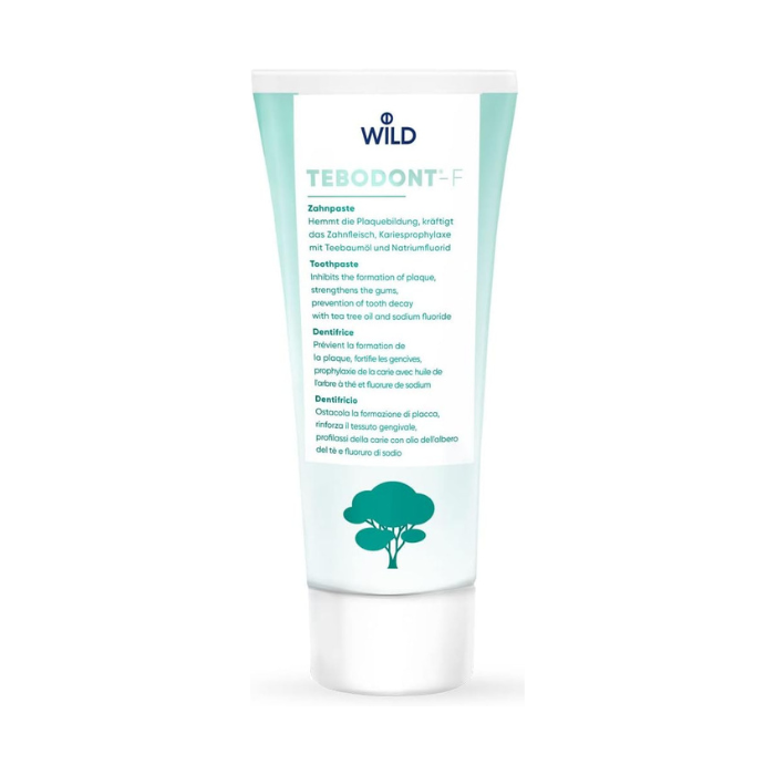 Tebodont F Toothpaste – Herbal Fluoride Toothpaste with Tea Tree Oil for Gum Health & Cavity Protection 75ml Tebodont