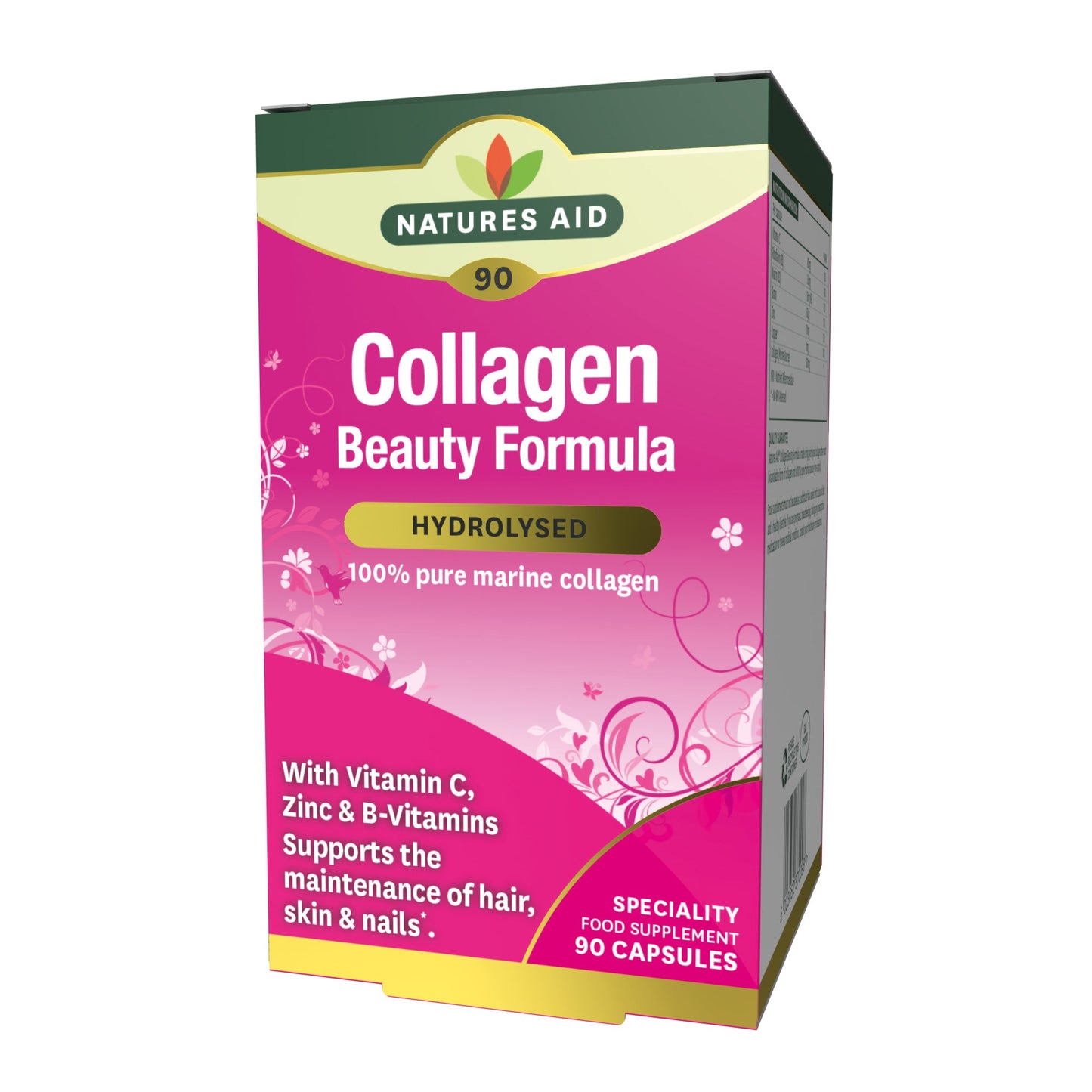 Natures Aid Collagen With Vitamin c Zinc & B-Vitamin 90 Vegetable capsules